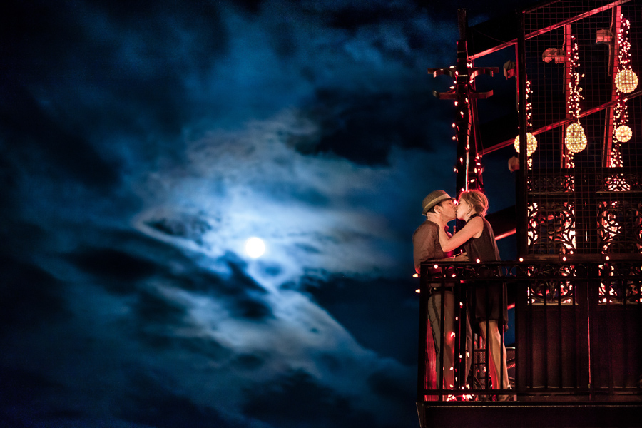 Moonlight kiss engagement